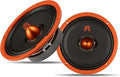 MX65E1 Midrange Loudspeaker 6.5" Orange Bullet, 400W Max, 6 Ohms, Premium Quality Audio Door Speakers for Car or Truck Stereo Sound System, Orange (2 Speaker) by Unknown