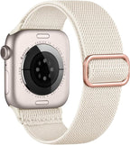 Charlam Stretchy Bands Compatible with Apple Watch Band 40mm 41mm 42mm 38mm 44mm 45mm 46mm 49mm Women Men, Soft Fashion Nylon Braided Elastic Strap for iWatch Series 10 SE 9 8 7 6 5 4 3 2 1 Ultra 2 by Charlam