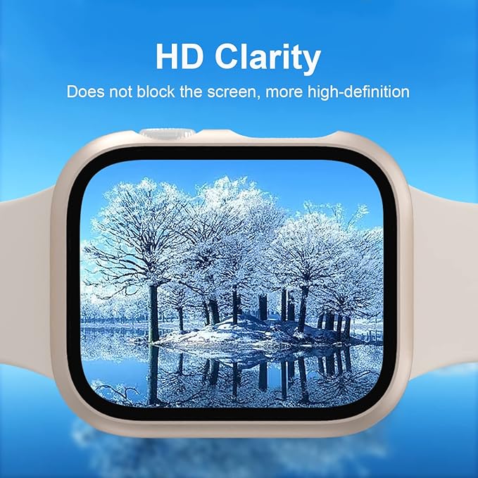6 Pack Case for Apple Watch SE (2nd) Series 6/SE/5/4 40mm with Tempered Glass Screen Protector, BHARVEST High Definition Scratch Resistant Hard PC Bumper Cover for Apple Watch Accessories, 40mm - Image 6