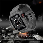 OROBAY Rugged Band Compatible with Apple Watch Band 45mm/44mm/42mm with Case, Shockproof Strap for iWatch SE3 SE2 SE Series 9/8/7/6/5/4/3/2/1 with Bumper Case Cover Men Women, Light Gray - Image 5