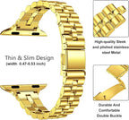 MioHHR Thin Metal Bands Compatible with Apple Watch Band Ultra3/2/1 Series 11 10 9 8 7 6 5 4 3 2 1 SE3/2/1,Slim Narrow Stainless Steel Strap for Women iWatch 49mm 46mm 45mm 44mm 42mm 41mm 40mm 38mm - Image 2