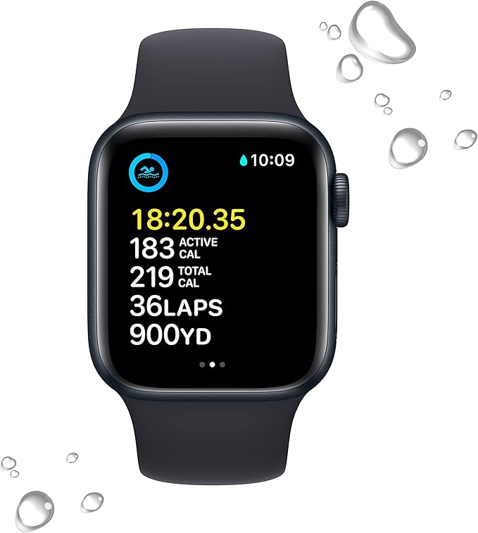 Apple Watch SE (2nd Gen) (GPS, 40mm) - Midnight Aluminum Case with Midnight Sport Band, S/M (Renewed) - Image 4