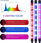 Solar Grow Lights with Batteries, 2 Heads Clip Plant Growing Lamp with Red Blue Spectrum for Indoor Plants, 3/9/12H Timer, 3 Dimmable Level, Adjustable Gooseneck,3 Switch Modes, Auto On Off - Image 4