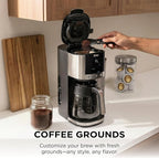 Ninja DualBrew Coffee Maker | Brew Coffee Grounds & Pods | Brew Classic, Rich, Over Ice, & Cold Brew | Brew Single-Serve Cup to Full 12-Cup Carafe | Stainless Steel | GP161 - Image 3