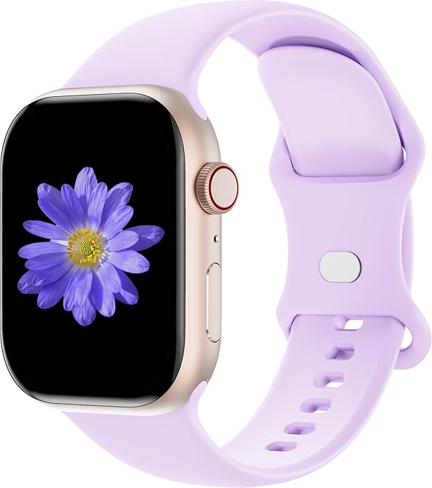 Sport Bands Compatible with Apple Watch 42mm 44mm 45mm 46mm 41mm 38mm 40mm 49mm for Women Men, Soft Silicone Strap for iWatch Wristband Series Ultra SE 11 10 9 8 7 6 5 4 3 2 1 by Cindgress