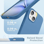 GolbinBox Magnetic for iPhone 15 Case, Compatible with MagSafe, [Soft Anti-Scratch Microfiber Lining], Slim Liquid Silicone Shockproof Protective Phone Case for iPhone 15 6.1 inch, Lake Blue - Image 7