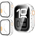 Yrzper Waterproof Case Compatible with Apple Watch Series 11 (2025) Series 10 46mm 42mm[Turning into Ultra] Crown + Back Cover Full Protective Hard PC Screen Protector Cover (Clear, 46mm) by Yrzper