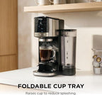 Ninja DualBrew Coffee Maker | Brew Coffee Grounds & Pods | Brew Classic, Rich, Over Ice, & Cold Brew | Brew Single-Serve Cup to Full 12-Cup Carafe | Stainless Steel | GP161 - Image 8