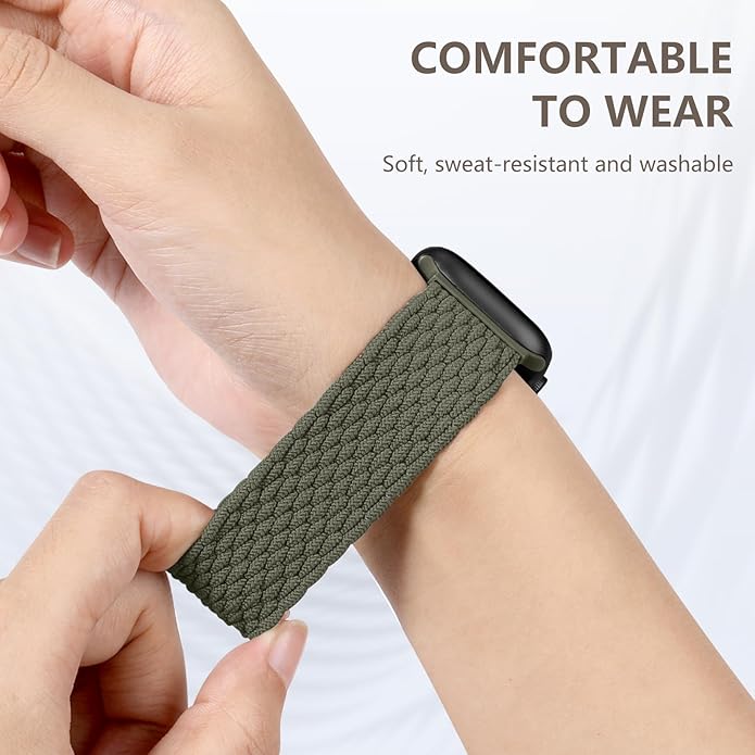 Zedoli Braided Solo Loop Bands Compatible with Apple Watch Band 38mm 40mm 41mm 42mm 44mm 45mm 46mm 49mm Women Men, Stretchy Nylon Sport Elastic Strap for iWatch Series 11 10 9 8 7 6 5 4 3 2 1 SE Ultra - Image 2
