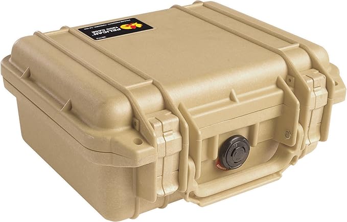 Pelican 1200 Case With Foam (Desert Tan) by Pelican
