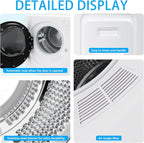 1.6 Cu.Ft Portable Clothes Dryer, 800W Fast Drying Front Load Laundry Dryer with 5 Mode, Mini Electric Clothing Dryer with Stainless Steel Tub, Compact Machine for Apartment, Home, Dorm - Image 5
