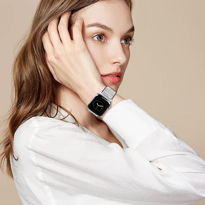 Stretchy Nylon Solo Loop Bands Compatible with Apple Watch 38mm 40mm 41mm 42mm 44mm 45mm 46mm 49mm Ultra 2 iWatch Series 11 10 9 8 7 SE 6 5 4 3 2 1 Strap,Sport Elastic Braided Women Men - Image 6