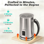 HAUSHOF Milk Frother, 4-in-1 Electric Milk Frother and Steamer, Large Capacity, Hot Chocolate Maker, Automatic Warm and Cold Foam Maker for Coffee, Latte, Macchiato, Cappuccino - Image 3