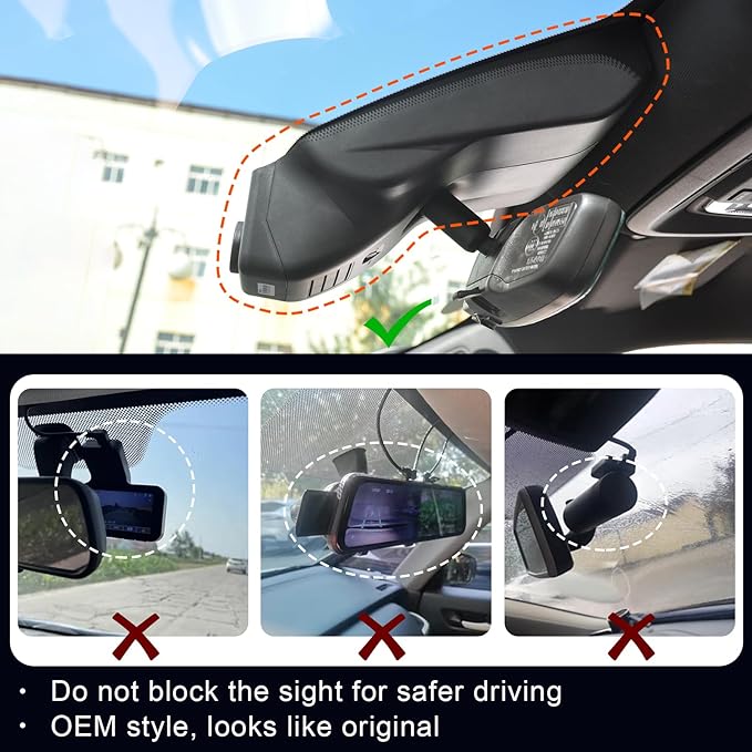 Mangoal Front 4K & Rear 1080P Dash Cam fit for Chevy 4th Gen Silverado 1500 2022-2026, HD 2024-2026 WT LT RST Trail Boss High Country ZR2 (Model C), Integrated OEM Look, UHD 2160P Video, 128GB Card - Image 7