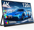 Newsoul 4K QLED Portable Monitor 120Hz Gaming Monitor, 100% DCI-P3 | 2000:1 Contrast | Fast IPS 0.1ms, Built-in Stand | VESA | Speaker, USB-C HDMI Portable Screen for Laptop, Phone, Game Console by NEWSOUL