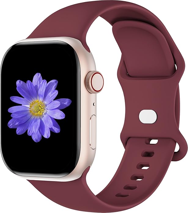 Sport Bands Compatible with Apple Watch 42mm 44mm 45mm 46mm 41mm 38mm 40mm 49mm for Women Men, Soft Silicone Strap for iWatch Wristband Series Ultra SE 11 10 9 8 7 6 5 4 3 2 1 by Cindgress