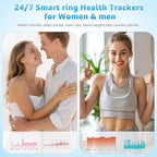 Smart Ring Health Tracker for Women & Men, Fitness Ring with Heart Rate Blood Oxygen, Sleep Monitor, Step Tracker, IP68 Waterproof Compatible with iOS & Android, No Subscription Fee (Gold, 13) - Image 6