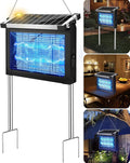 PhatroyYee Solar Bug Zapper Outdoor Indoor, 4000mAh Rechargeable Portable Fly Zapper, 4500V Electric Mosquito Killer with Panel Sensor & 10FT Extension Cord, Waterproof for Patio Camping Home Backyard by PhatroyYee