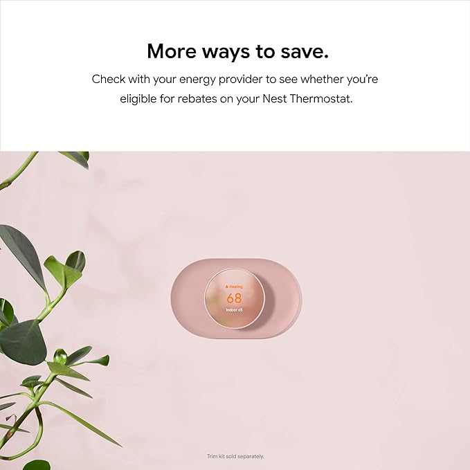 Google Nest Thermostat - Smart Thermostat for Home - Programmable Wifi Thermostat - Sand - Image 9