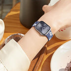 Witzon Floral Band Compatible with Apple Watch Bands For Women 40mm 41mm 38mm 42mm 44mm 45mm 46mm 49mm, Engraved Cute Flower Silicone Dressy Strap for iWatch Series 11 10 9 8 7 6 5 4 3 2 SE Ultra - Image 6
