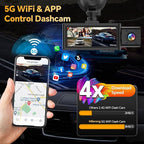 3 Channel 4K Dash Cam Front Rear and Inside with 5G WiFi & APP Control, 4K/2.5K+1080P+1080P Dashcam for Car, Dash Camera with 64GB Card, 24H Parking Monitor, Night Vision, Loop Recording, G-Sensor - Image 4
