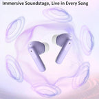 Wireless Earbuds Bluetooth 5.4, 6 Mic ENC Noise Cancelling Clear Call, in Ear Buds Deep Bass HiFi Stereo Sound, Big Dual LED Display 48H Playtime Earphones IP7 Waterproof Headphones Android iOS Purple - Image 7