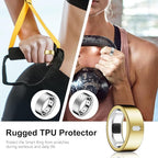 Cover Compatible for Oura Ring Gen 4/Gen 3 Horizon/Gen 3 Heritage,(NOT Compatible with Oura Ring 4-Ceramic), Charging Directly,Rugged TPU Finger Protector for Workout Women Men-Gold+Gold-Size 12 - Image 5