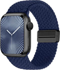 Braided Stretchy Band Compatible with Apple Watch Bands 38mm 40mm 41mm 42mm 44mm 45mm 46mm 49mm Women Men, Soft Nylon Solo Loop Magnetic Sport Strap for iWatch Series 11 10 9 8 7 6 5 4 3 2 1 SE Ultra by Unknown