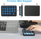 Koolertron One Handed Macro Mechanical Keyboard, Blue LED Backlit Portable Mini One-Handed Mechanical Gaming Keypad 23 Fully Programmable Keys Red Switches (Blue Backlit/Red switches) - Image 2