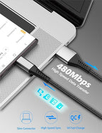 USB A to USB C Cable 2ft, 2 Pack Braided USB Type C Cable Fast Charging Cord, 2 ft USB to USB-C Cable for Car iPhone 15 16 17 Pro Max, iPad Air Pro, Samsung Galaxy S24 S23 Ultra, USBA to USBC Cable - Image 5