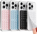 Klearlook 4Pack Silicone Suction Cup Phone Case Mount Double Sided, Sticky Phone Grip for Cell Phone, Hands-Free Phone Accessories for Selfies and Videos, Light Blue & Light Pink & Black & White by KlearlookMaximizedClarity