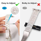 Dhwazz Band for Apple Watch Series 11 10 42mm 46mm, Women Resin Bands Stainless Steel Buckle Strap for iWatch Ultra SE 3 2 1 Series 9 8 7 6 5 4 41mm 40mm 38mm 49mm 45mm 44mm 42mm - Image 5