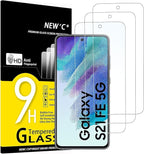 NEW'C 3 Pack Designed for Samsung Galaxy S21 FE 5G Screen Protector Tempered Glass,Case Friendly Scratch-proof, Bubble Free, Ultra Resistant by NEWC