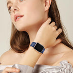 Lerobo Compatible with Apple Watch Band SE SE 3 SE 2 Series 6 5 4 40mm 11 10 42mm Series 9 8 7 41mm Series 3 2 1 38mm Women Men for iWatch Bands Breathable Soft Silicone Sport Strap, Yankees Blue - Image 9