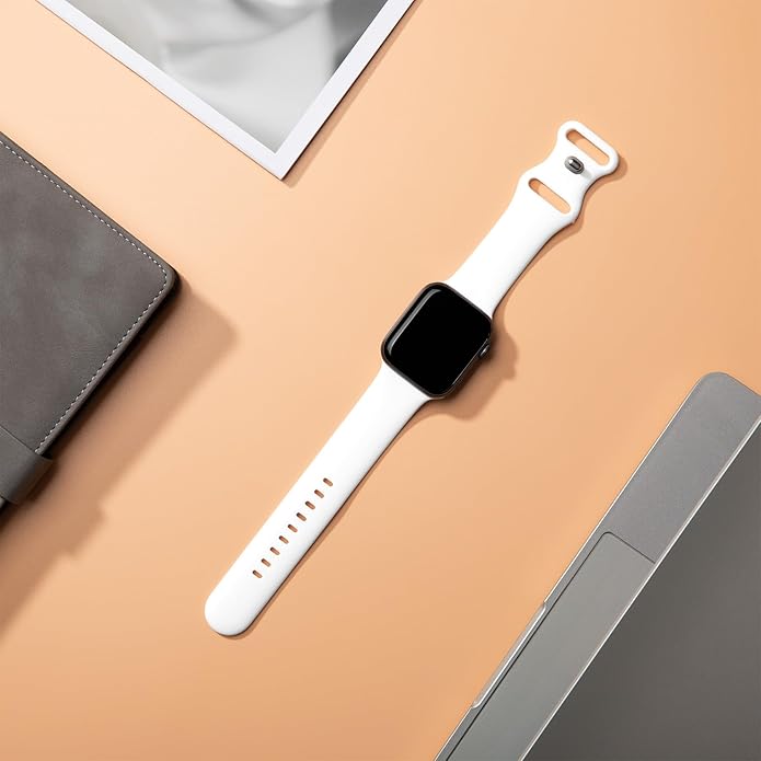 Sport Bands Compatible with Apple Watch 42mm 44mm 45mm 46mm 41mm 38mm 40mm 49mm for Women Men, Soft Silicone Strap for iWatch Wristband Series Ultra SE 11 10 9 8 7 6 5 4 3 2 1 - Image 2