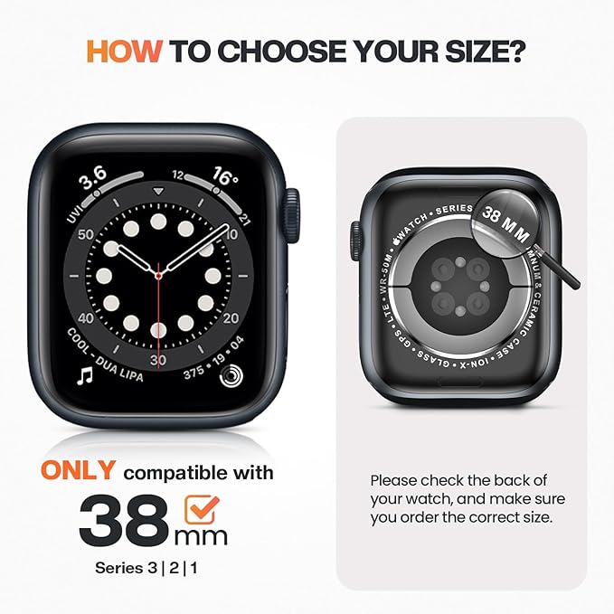 Goton 2 Pack Bling Screen Protector Case for Apple Watch Series 3 2 1 38mm with Tempered Glass, Women Diamond Rhinestone Full Protective Bumper Cover for iWatch Accessories 38mm Clear - Image 2