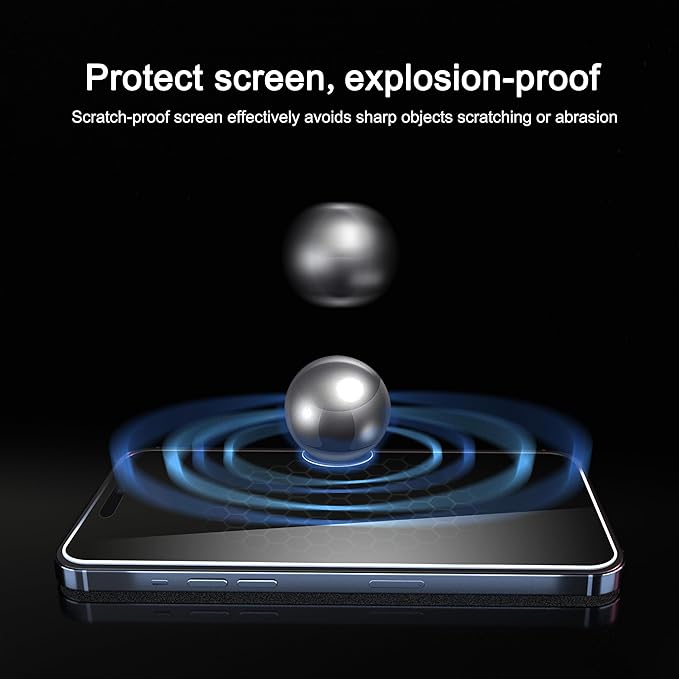 Ailun 3 Pack 4 Way 360 Degree Privacy Screen Protector for iPhone 16 Pro [6.3 inch], Face ID Sensitive,4 Directions Horizontal and Vertical All Around Anti Spy Tempered Glass Film[9H Hardness]-HD - Image 5