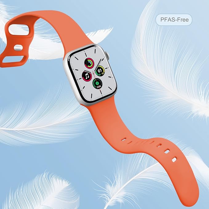 Sport Bands Compatible with Apple Watch Band Women Men 40mm 38mm 41mm 42mm 44mm 45mm 46mm 49mm ,Soft Wristband Waterproof Replacement Strap for iWatch Bands Series 11 10 9 8 7 6 5 4 3 2 1 SE Ultra Coral - Image 2