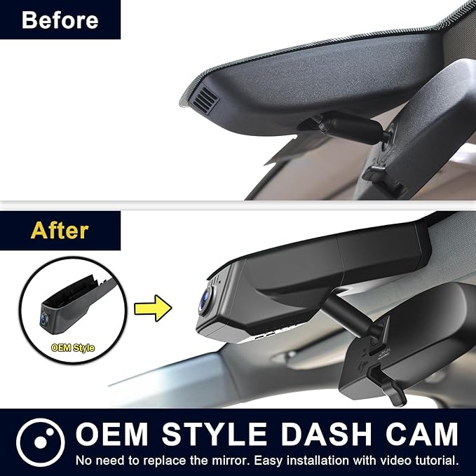 Mangoal Front 4K & Rear 1080P Dash Cam Custom fit for Chevy Suburban/Tahoe 2015 2016 2017 2018 2019 2020(Model C), Model C & Model D Have Same Models Years but Vehicle Sensor Cover are Different - Image 7
