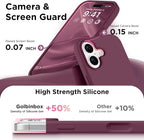 GolbinBox Magnetic for iPhone 17 Case, Compatible with MagSafe, Screen Protector + Camera Lens Protector, Liquid Silicone Shockproof Phone Cover with Anti-Scratch Microfiber Lining, Wine Red - Image 7