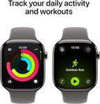 Apple Watch Series 11 [GPS + Cellular 46mm] Smartwatch with Natural Titanium Case with Stone Grey Sport Band - M/L. Sleep Score, Fitness Tracker, Health Monitoring with AppleCare+ (2 Years) - Image 3