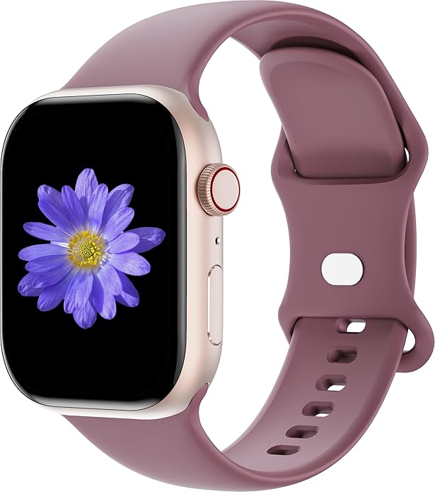 Sport Bands Compatible with Apple Watch 42mm 44mm 45mm 46mm 41mm 38mm 40mm 49mm for Women Men, Soft Silicone Strap for iWatch Wristband Series Ultra SE 11 10 9 8 7 6 5 4 3 2 1 by Cindgress
