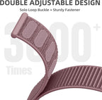 WJK 2 Pack Compatible with Apple Watch Series11 10 9 8 7 6 5 4 3 2 1 SE Bands for Women Men, Nylon Stretchy Strap for iWatch Bands for Women 42mm 41mm 40mm 38mm,Starlight Smokepurple - Image 4
