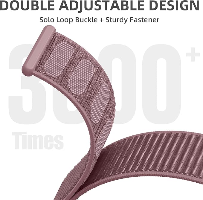 WJK 2 Pack Compatible with Apple Watch Series11 10 9 8 7 6 5 4 3 2 1 SE Bands for Women Men, Nylon Stretchy Strap for iWatch Bands for Women 42mm 41mm 40mm 38mm,Starlight Smokepurple - Image 4