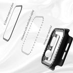 Recoppa Compatible for Apple Watch Case with Screen Protector for Apple Watch 42mm Series 3/2/1, Bling Crystal Diamond Rhinestone Ultra-Thin Bumper Full Cover Protective Case for Women Girls iWatch - Image 3