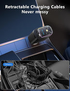 Starlight Retractable Car Charger with Retractable Cables, Starlight in Car Roof 4 in 1 Super Fast USB C Car Phone Charger, 2 USB Ports Starry Sky Adapter, Compatible with iPhone 17 16 15 14 13 12 - Image 6