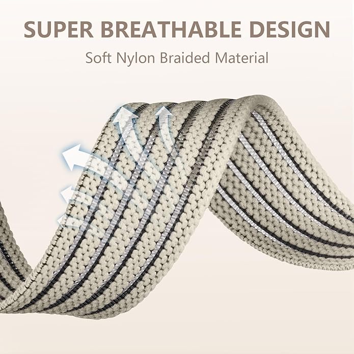 Braided Stretchy Band Compatible with Apple Watch Bands 38mm 40mm 41mm 42mm 44mm 45mm 46mm 49mm for Women Men, Adjustable Nylon Solo Loop Elastic Straps for iWatch Series 10 9 8 7 6 5 4 3 2 1 SE Ultra - Image 3