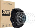 ONLY Compatible with SAMSUNG GEAR S3 FRONTIER/CLASSIC Smartwatch 46MM Tempered Glass Screen Protector (4-Pack),[0.3mm 2.5D High Definition 9H] For Screen Protection by AKWOX