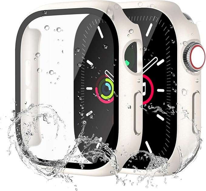 Waterproof Case for Apple Watch Series 10 Series 11 46mm Built-in Tempered Glass Screen Protector,[Slim Guard PC Bumper] [Touch Sensitive] Full Protective Face Cover Compatible iWatch Accessories by idudu