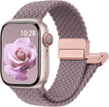 Magnetic Braided Stretchy Loop - Compatible with Apple Watch Band 42mm 46mm 40mm 41mm 44mm 45mm 38mm Ultra 3/2 49mm Women Men,Elastic Woven Fabric Nylon Strap for iWatch 11 10 9 8 7 6 5 4 3 SE Ultra by SOLOLUPSmartwatchAccessories